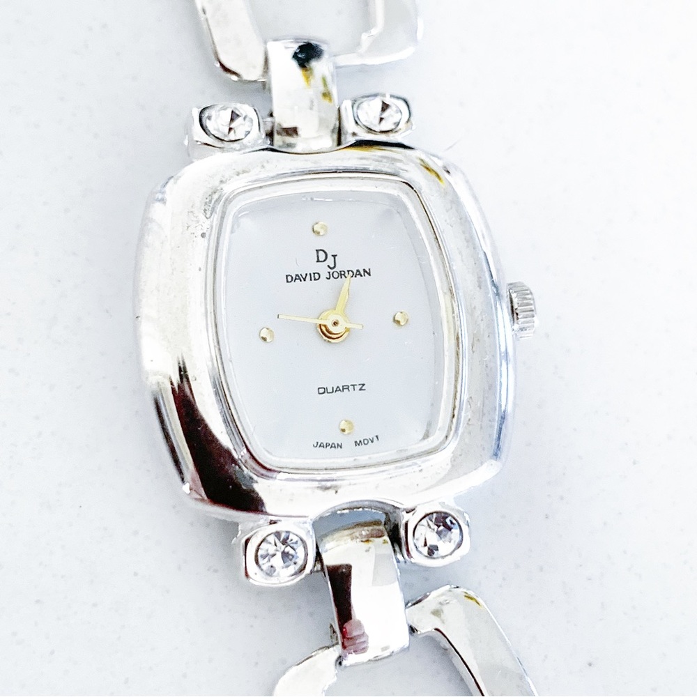 DAVID JORDAN Silver Stainless Steel Bracelet Watch - Picture 5 of 13